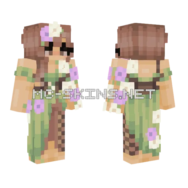 Fallen Branches Base Minecraft skin, front and back