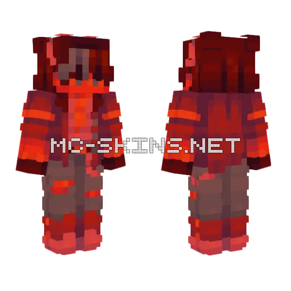 Fallen Down Demon Minecraft skin, front and back