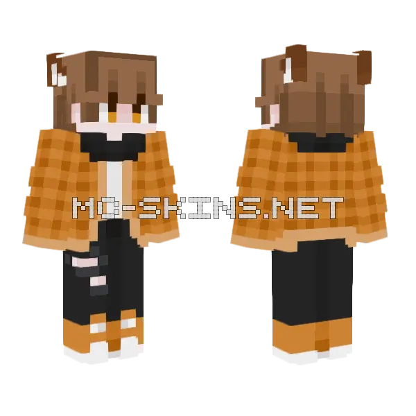Fallen Leaves Persona Minecraft skin, front and back