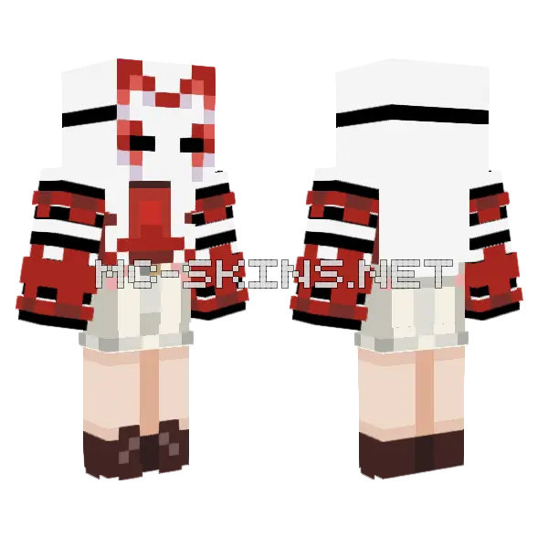 Fallenazura Masked Character Minecraft skin, front and back