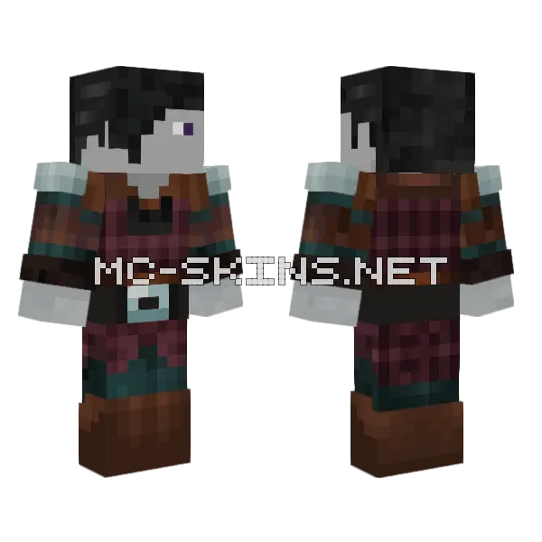 Falling Minecraft skin, front and back