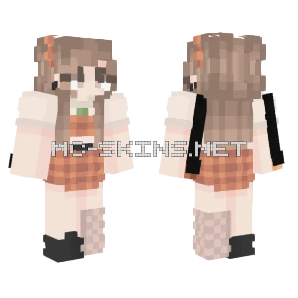 Falling In Fall Minecraft skin, front and back