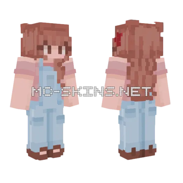 Falling In February Minecraft skin, front and back
