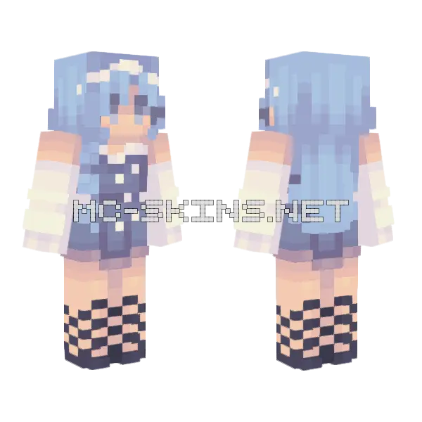 Falling Snow FS Minecraft skin, front and back