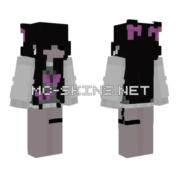 Falling With You Minecraft skin, front and back
