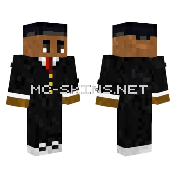 Fancy Black Suit Minecraft skin, front and back