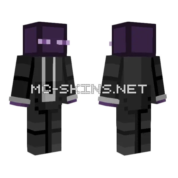 Fancy Enderman Minecraft skin, front and back