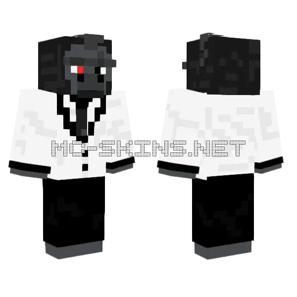 Fancy Gorilla Minecraft skin, front and back