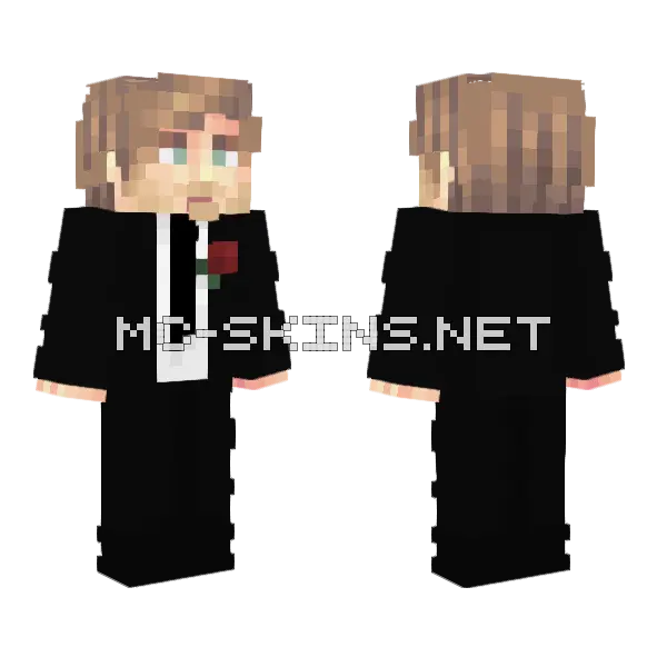 Fancy Mr Beast Minecraft skin, front and back