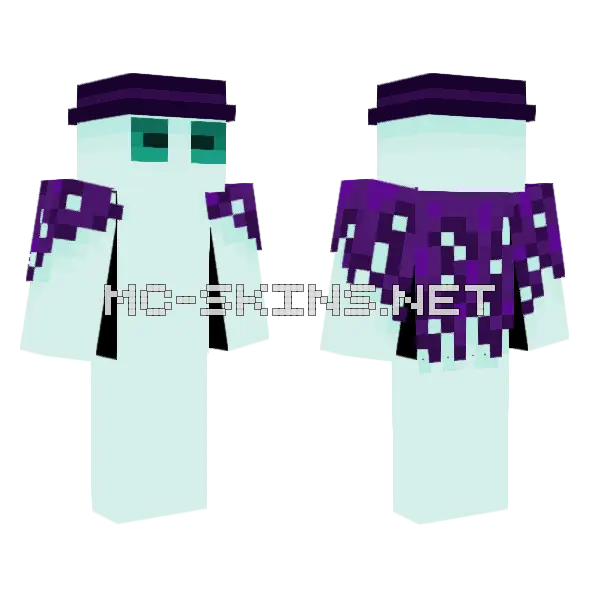 Fancy Spook Minecraft skin, front and back