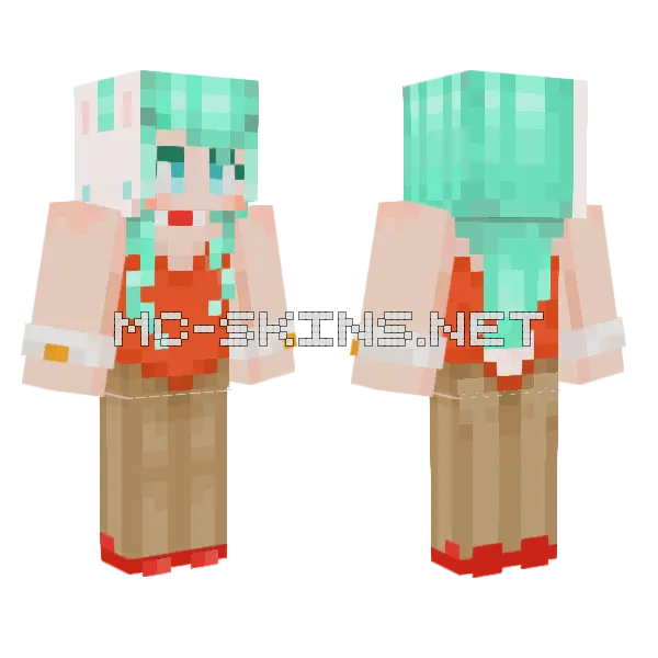 Fanime01 Girl Minecraft skin, front and back