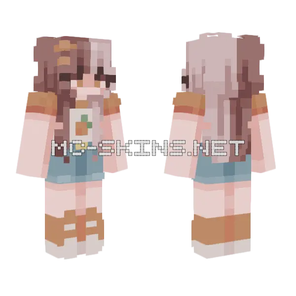 Fanta Girl Minecraft skin, front and back