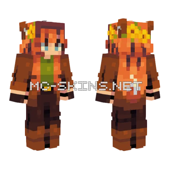 Fantastic Mr Fox SFA Minecraft skin, front and back