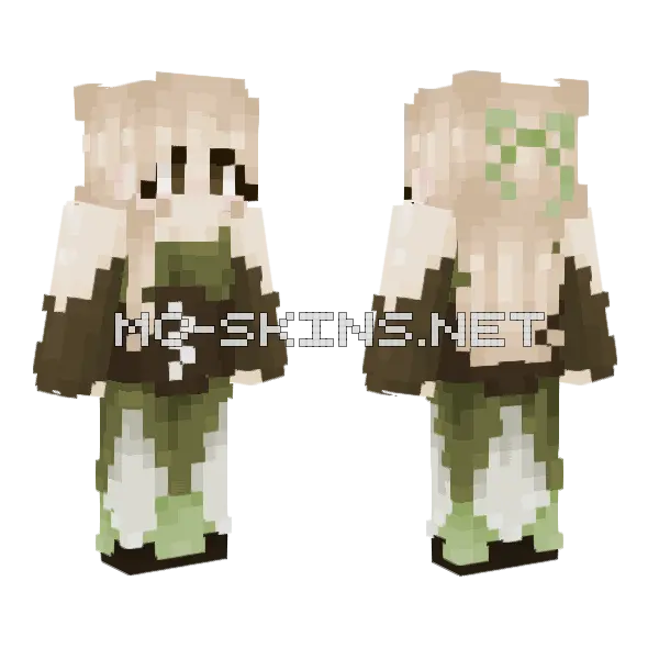 Fantasy Baddie Minecraft skin, front and back