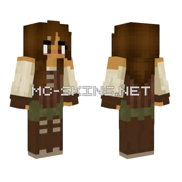 Fantasy Plum Minecraft skin, front and back