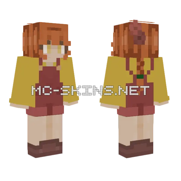 Farm Girl Minecraft skin, front and back