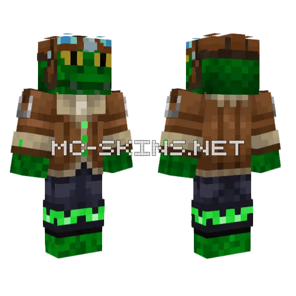 Fartlizard Minecraft skin, front and back