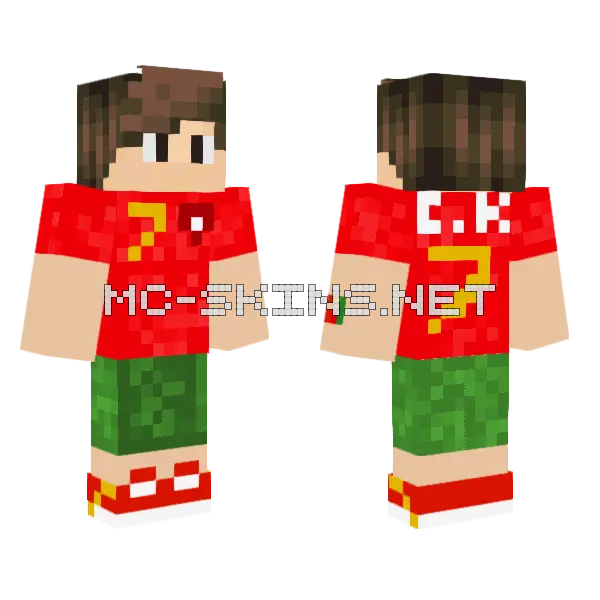 Fato Do Ronaldo Na Minha Skin Minecraft skin, front and back