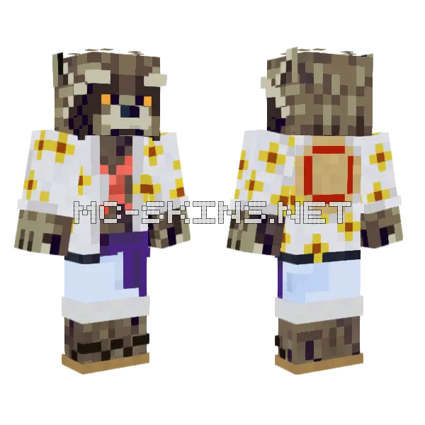 Favnoob Luffy G5 Minecraft skin, front and back