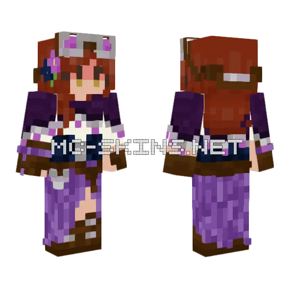 Fb S4 Rose Minecraft skin, front and back