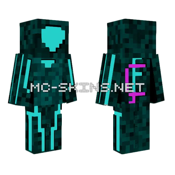 Fe4r Leader Minecraft skin, front and back