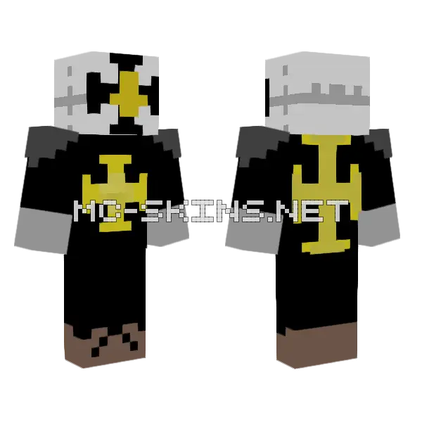Fear No Evil Knight Minecraft skin, front and back