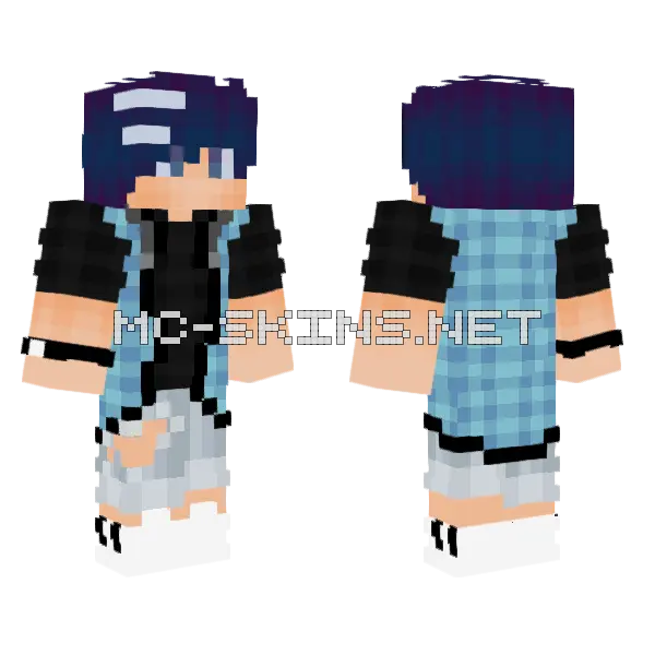 Feeling Blue Minecraft skin, front and back