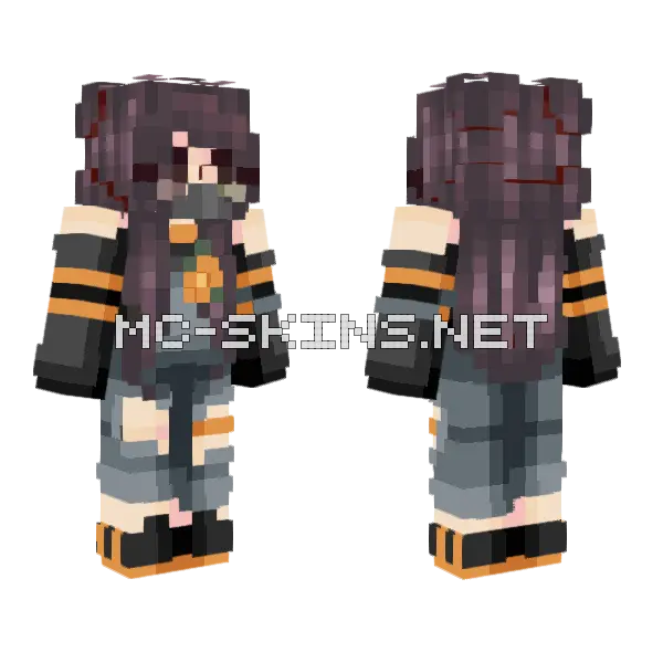 Feels Alive Girl Minecraft skin, front and back