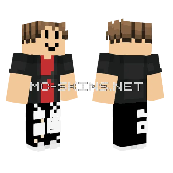 Fekalito Minecraft skin, front and back
