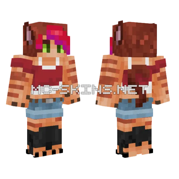 Feline Robin Minecraft skin, front and back