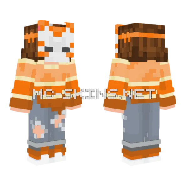 Felix The Fox Minecraft skin, front and back