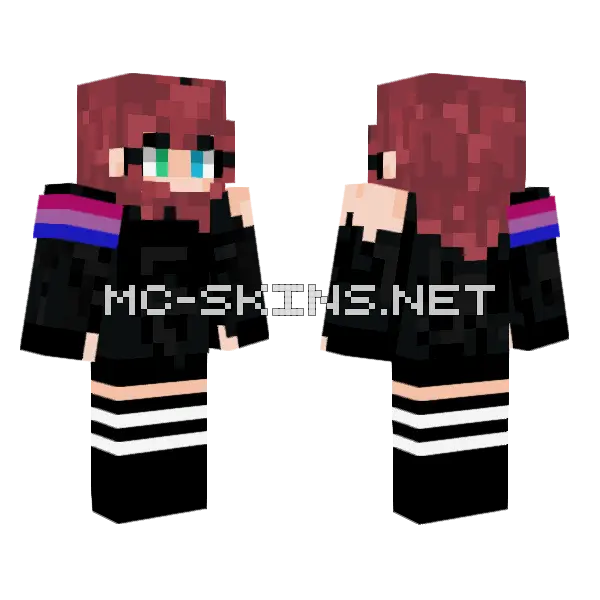Fem Hehe Minecraft skin, front and back