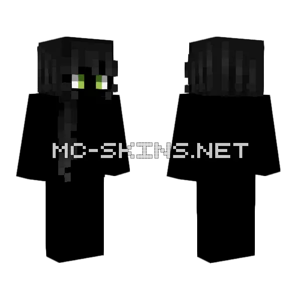 Female Blackstone Fade Minecraft skin, front and back