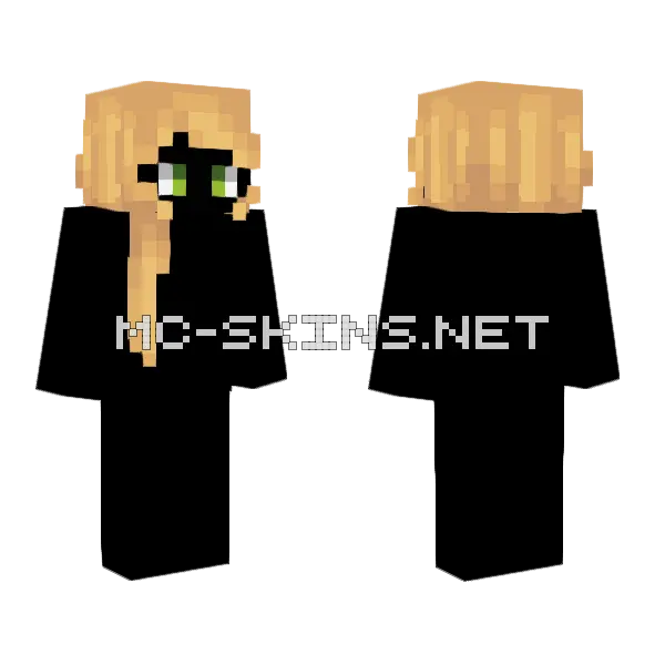 Female Blonde Fade Minecraft skin, front and back