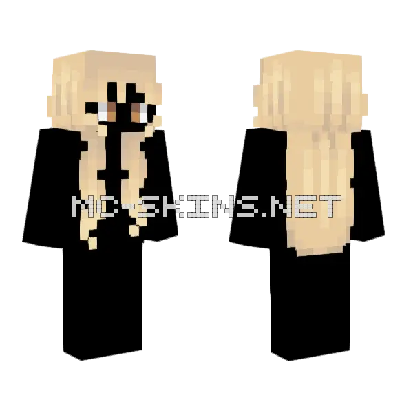 Female Blondie Fade V2 Minecraft skin, front and back