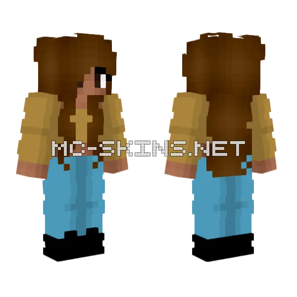 Female Casual Day Minecraft skin, front and back