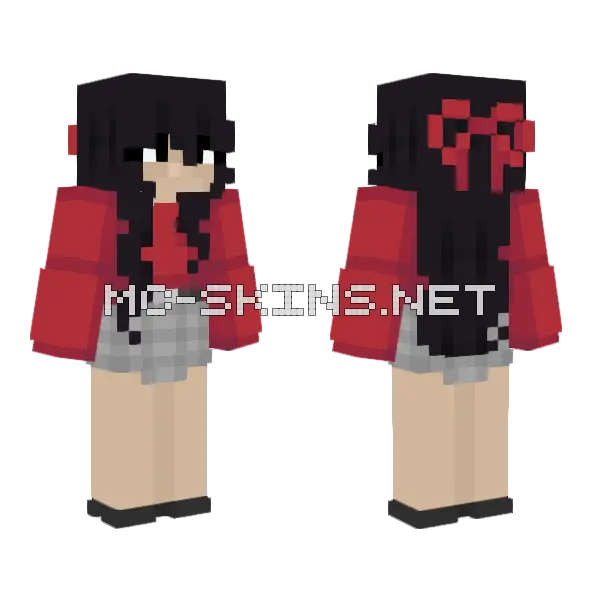 Female Casual Outfit Minecraft skin, front and back