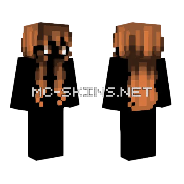 Female Dark Chocolate Peanutbutter Minecraft skin, front and back