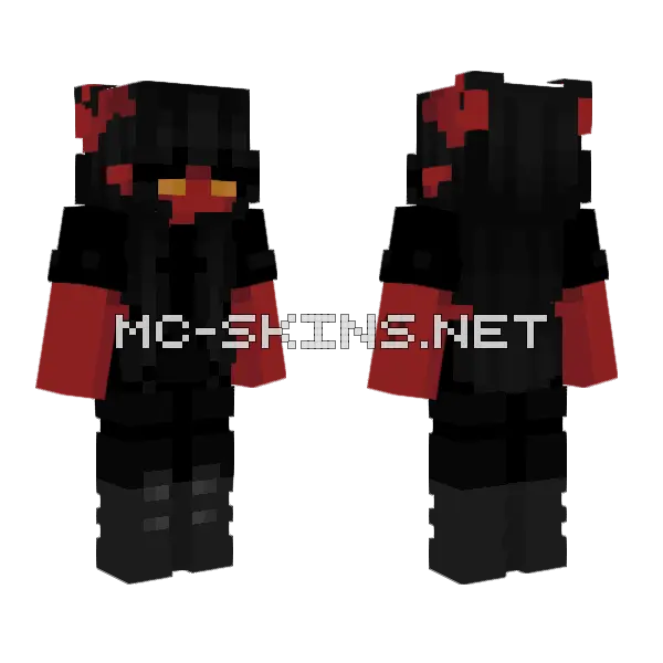Female Demon Minecraft skin, front and back