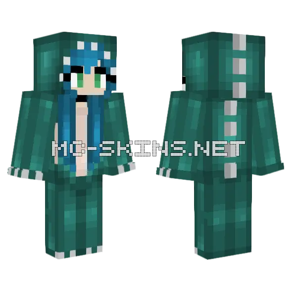 Female Dino Onesie Minecraft skin, front and back