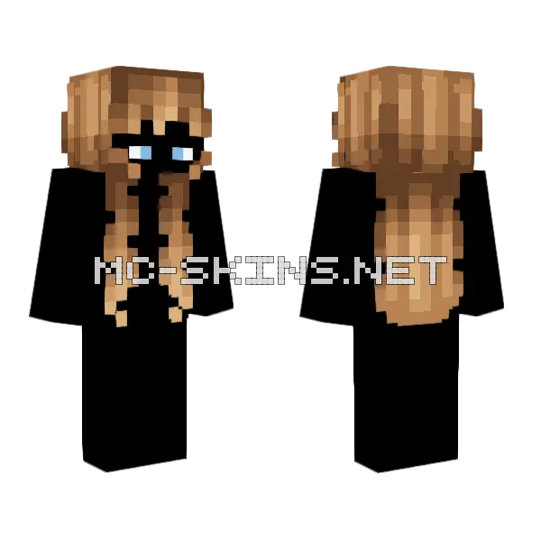 Female Dirty Blonde Ombre Minecraft skin, front and back
