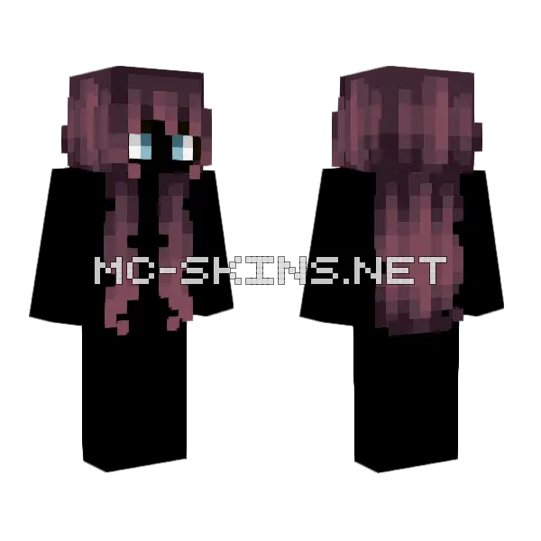 Female Elderberry Purple V3 Minecraft skin, front and back