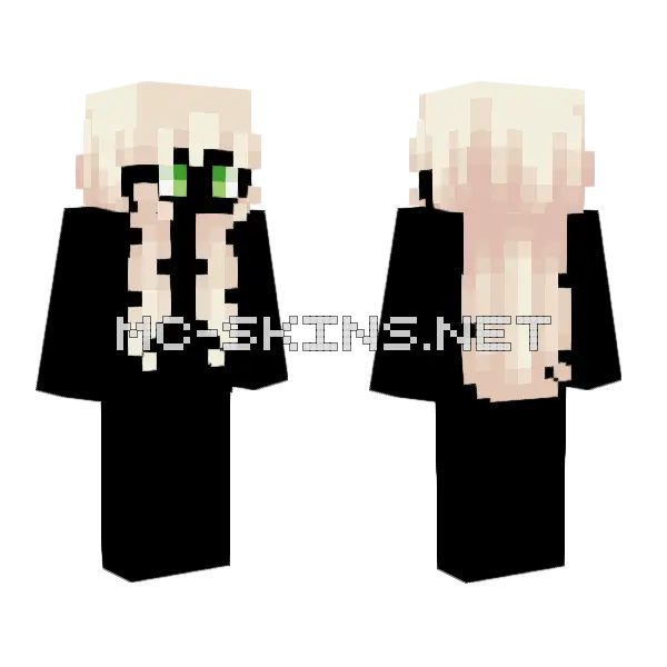 Female Elf Blonde V2 Minecraft skin, front and back