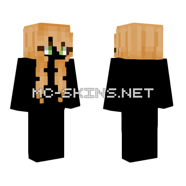 Female Hb Applesauce Blonde Minecraft skin, front and back