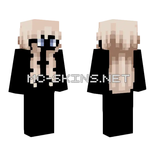 Female HB Blonde Mocha Fade Minecraft skin, front and back