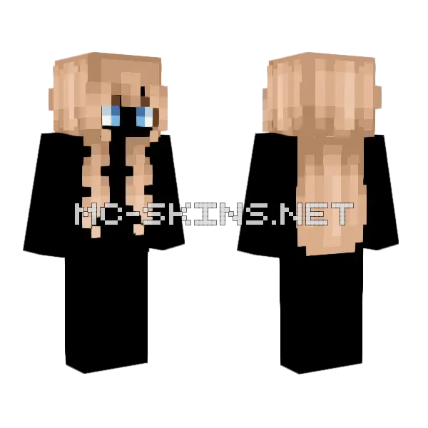 Female HB Blonde V2 Minecraft skin, front and back