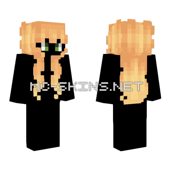 Female HB Blonde V2 Minecraft skin, front and back