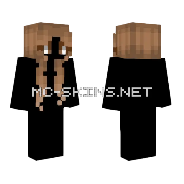Female HB Brown Fade Minecraft skin, front and back