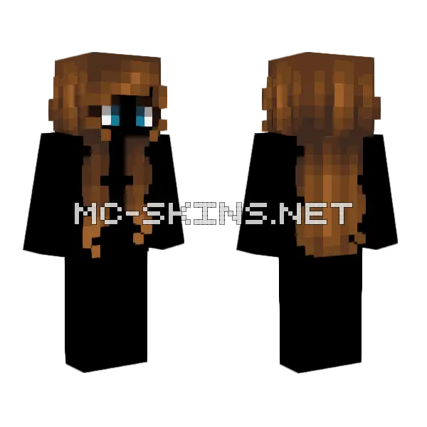 Female HB Brown Fade V2 Minecraft skin, front and back