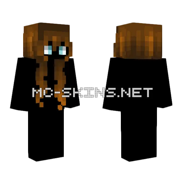 Female HB Caramelized Long Bangs Minecraft skin, front and back